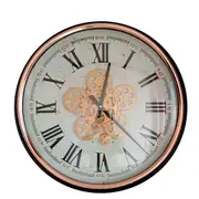 Domonique Round moving cogs wall clock - Rose Gold