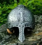 Medieval Viking Helmet 18GA SCA LARP Helmet Knight Replica Viking Metal Helmet