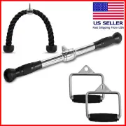 Double Grips D-handle Pair Tricep Rope Pull Down Press Cable Attachment Home Gym