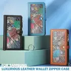 For Samsung S24 S23 S22 S21 S20 FE Ultra Note20 Case Leather Wallet Zipper Cover
