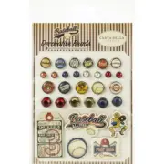 Scrapbooking BRADS BASEBALL Collection Paper Crafting Carta Bella CBBA95020 New