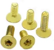 M3 M4 M5 M6 M8 Brass hex Socket Flat countersunk Head Screws Bolts DIN7991 (Color : M3 5pcs, Size : 8mm)