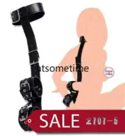 Unisex Behind Back Handcuffs Binder Restraint Neck Wrist Cuffs Bandage Leather