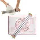Adjustable Rolling Pin Kitchen Baking Supplies Stainless Steel with Thickness