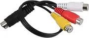 Angoily 4 Pin S-Video to 3rca Av Cable Video Adapter Cords for Tv Projector Monitor Simple Sleek Long Lasting