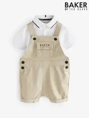 Baker by Ted Baker Dungaree And Polo Shirt Set (E58576) | $97 - $104
