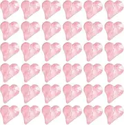 uxcell 40 Pcs 3D Heart Pink Nail Rhinestones 8x9mm Glass Crystal Rhinestones Pointed Back Crooked Heart Gems for Nail Charm Art DIY Decoration Craft