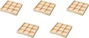 Set of 5, 11.0 inches (28 cm) Square Plate Wooden Frame (with Well Dividers) [Shokado]
