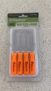 NEW Pittsburgh 4 Piece Mini Pick Hook Set,Remove Dirt O Rings & Reseat Gaskets