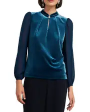 Hobbs London Rosalie Velvet Blouse