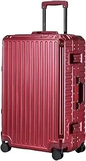 [Ｗoowayo] Carry On Luggages Suitcase Hard Shell Checked Luggage with Aluminum Frame,No Zipper Suitcase with Spinner Wheels Luggage Suitcases (D 26in)