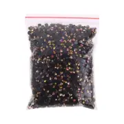 5000pcs Black Flat Back Round Crystal Rhinestones for Art