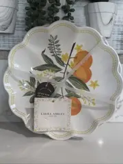 Laura Ashley Melamine Orange Print Set Of 4 Salad Plates