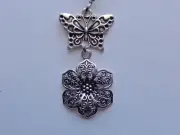 BUTTERFLY FLOWER CRYSTAL BEADS SUN CATCHER CAR REAR VIEW MIRROR MOBILE
