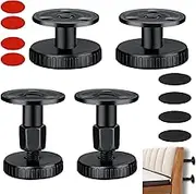 Pack of 4 Thickened Anti Shake Spacers, Furniture Spacers, Wall Spacers, Bed Wall Spacers, Bedside Table Shake Tool, Black, Queen
