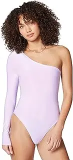 [florence by mills] Womens Glow Up Glossy Days One Sleeve Asymmetric Bodysuit