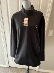 Callaway Mens 1/4 Zip Golf Pull Over Size XL Black
