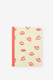 [Typo] Typo - A6 Riley Dot Notebook - Ecru red lips SOLID ECRU RED LIPS