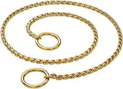 Chain Dog Training Choke, Stainless Steel Collar Chain. Strong, Durable, Weatherproof, Rustproof Metal Chain, Puppy Metal Snake Chain Pet Show Slip Collar，Collar for Training Walking