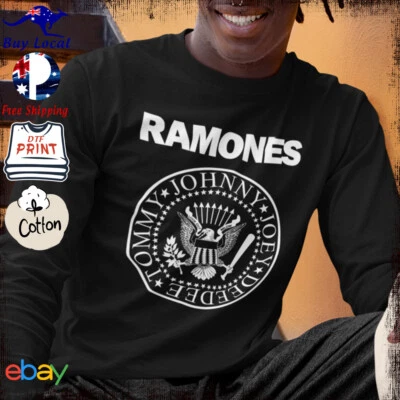 Ramones Logo Long Sleeve T Shirt XS - 5XL Retro Rock Music Tee