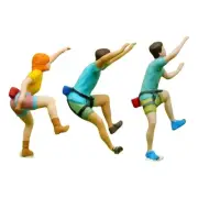 3 Pieces 1/87 Miniature Figures Rock Climbing Tiny for Micro Landscape