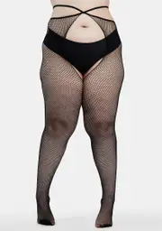 Plus So Dedicated Fishnet Tights