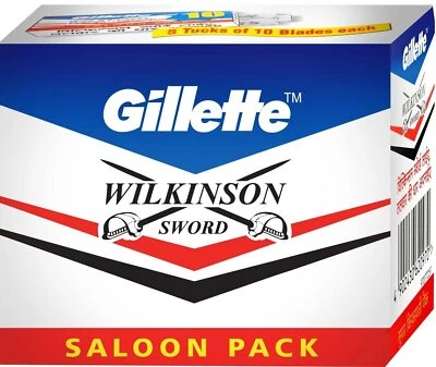 50 Gillette Saloon Double Edge Razor Blades