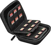 Butterfox Compact 45 Game Card Storage Holder Hard Case for Nintendo Switch or PS Vita Or SD Memory Card + 12 Micro SD Card Holders