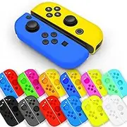 Soft Silicone Case Anti-Slip Shell Cover Replacement for Nintendo Switch Joycon Cover (White)