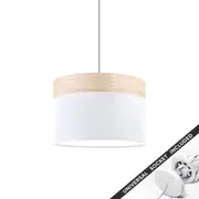 Snap Lighting Pierce Wide Fabric Downlight to Pendant Light Conversion Kit White Large