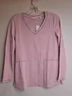 Soft Surroundings Top Women XS Mauve Texture Cotton Nellie Tunic NWT