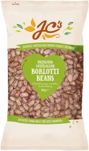 J.C.'S QUALITY FOODS Premium Australian Borlotti Beans, 500 G