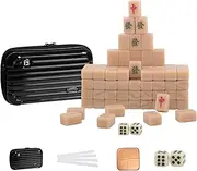 VPH Mini Chinese Mahjong 144 Pcs Travel Box with Ruler Tablecloth
