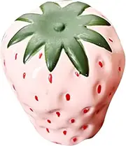 MUCKLILY Strawberry Teapot Lid Holder Creative Teacup Cover Stand for Kitchen Teaware Lifelike Design for Tearoom Party Decoration Safe Material