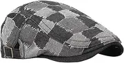 [Generic] Beret Cap Cabbie Driving Hat Peaked Hat Male Herringbone Driving Cap Painter Hat Women Men Flat Cap for Gardening Traveling