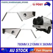 Silver Aluminium 780mm Ute Tray Side Toolboxes and Mudguards Combo Package