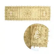 Stella Beaded Table Runner Diamonte Sequin 40 x 135 cm (Gold, Red)