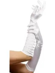 Long Temptress White Gloves