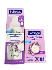 SoftSoap Foaming Starter Kit Lavender 1 Bottle & 3 Refills Bundle Deal New