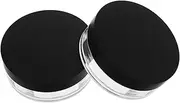 ERINGOGO Travel Powder Puff Box Set Refillable Empty Makeup Compact Portable Plastic Round Case Small Powder Dispenser Box