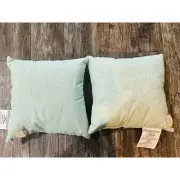 2x Target Palm Stitched Leaf Light Green & Cream Color Decorative Throw Pillow