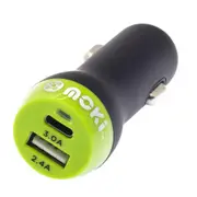 Moki ACC-MTCCP Car Charger - Type-C USB 3.0 RapidCharge - Black [ACC-MTCCP]