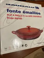 New Baumalu Red Enameled Cast-Iron 31cm Pan