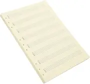JOINPAYA Unleash Your Creativity 100 Sheets B5 Staff Paper for Music Notebook Refills