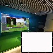 Golf Simulator Impact Screens Installed On Golf Hitting Net Frame, Sim Ball Simulator Impact Display Projection Screen Cloth for Outdoor Indoor Home Golf Training
