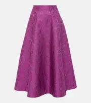 [Valentino] Valentino Floral brocade midi skirt AU 10 purple