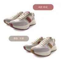 在飛比找momo購物網優惠-【DK 高博士】復古潮流 拼接材質 休閒氣墊鞋 63-304