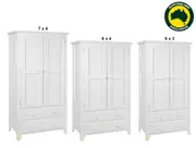 Manilla (Aussie Made) 2 Door / 2 Drawer Wardrobe Collection - Assorted Painted Colours - Starting From $1299 - Includes Free Optional Upgrade to Full Extension Runners (Valued Up to $500)