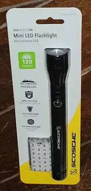 Scosche ScoLight 120 Mini LED Flashlight with Adjustable Beam #SCOLGHT1-RPSP1