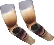 [FHEDVBN] cute pomeranian Arm Sleeves Compression Arm Covers for Men Women Outdoor Sun Sleeves Cooling Sports Sleeve, Black